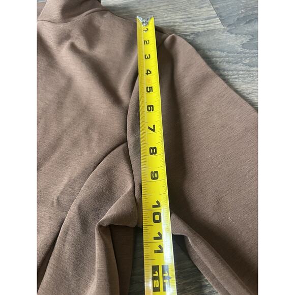 NUX Los Angeles Brown Zip Jacket Womens XL Fitted Athleisure Yoga Stretch - Picture 7 of 10